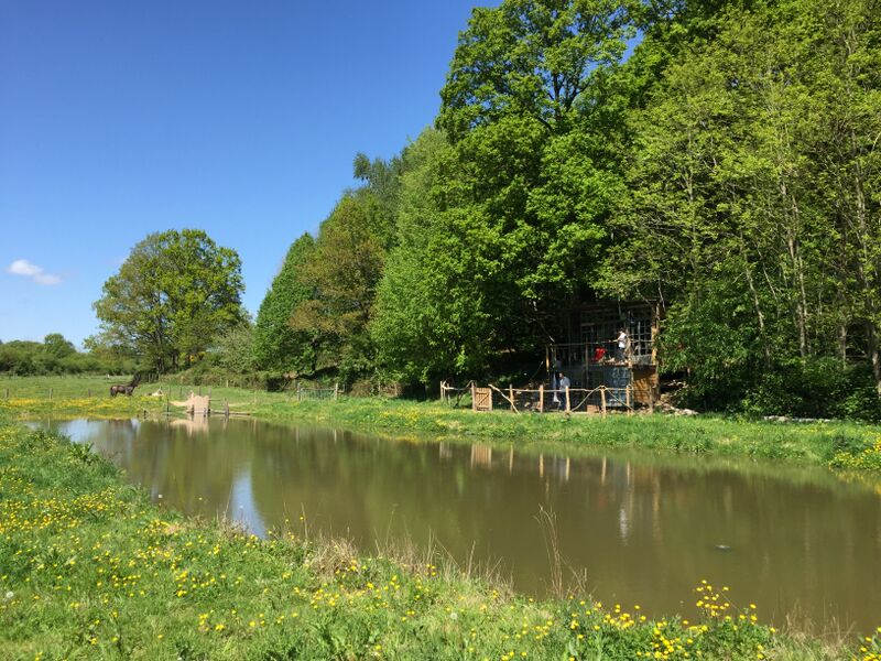 La Cabane Sauvage et son étang